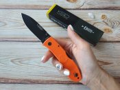 Складной нож от компании Ka-Bar. Модель Dozier Folding Hunter Blaze Orange (4062BO). Оригинал