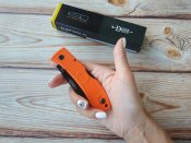 Складной нож от компании Ka-Bar. Модель Dozier Folding Hunter Blaze Orange (4062BO). Оригинал