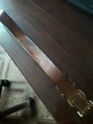 Ремень скаута с литой латунной прягой и кожаным полотном(За Вашу цену старт с 1-й гривны)