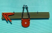 Стойка с мишенью гонгом 100мм, для калибра 22LR.  Сателит (711)