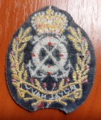 Шеврон, нашивка, кокарда для декора Royal Navy, ткань, корона, якорь, флот, 50х60 мм, Великобритания