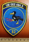 Шеврон, нашивка на китель LW EKF Abt 32, 90 х 65 мм, 1994 г, армия ВС Швейцарии