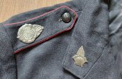 Китель пожарника + петлицы, погоны, размер 46, б/у, пожарный Польша