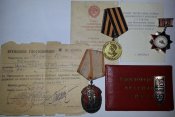 знак почета (гладкий реверс) ,орден, медаль и знаки на танкоремонтника времен 2МВ