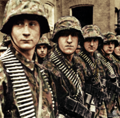 Чехол на пехотную каску SS-Eichenlaubmuster M42 «листва дуба», реплика. (1 шт.)