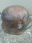 Каска СС, SS, в сохране с декалью
