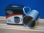 Кружка "Carabiner" 300 мл двостінна з ручкою-карабіном. Fox Outdoor, Німеччина. (1 шт.)