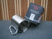 Кружка "Carabiner" 300 мл двостінна з ручкою-карабіном. Fox Outdoor, Німеччина. (1 шт.)