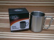 Кружка "Carabiner" 300 мл двостінна з ручкою-карабіном. Fox Outdoor, Німеччина. (1 шт.)
