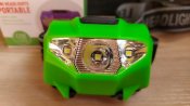 Лёгкий налобный фонарик с ярким LED + батарейки