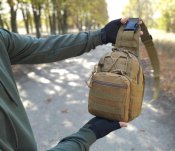 Тактическая сумка через плечо рюкзак штурмовой