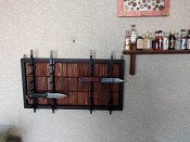 Настенная ножевая декоративная подставка на 12 мест хранения