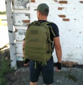 Тактический (военный) рюкзак Raid на 40 л. с системой M.O.L.L.E (олива)