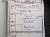 Военный билет Вермахта участника антипартизанских операций.