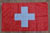 Флаг Швейцарии, двухсторонний, на резинках, склад, размер 91 х 145 см