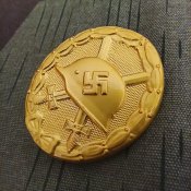 Нагрудный знак «Verwundetenabzeichen» I степени «в золоте», реплика.