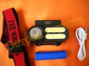 Фонарь налобный аккумуляторный Headlamp  611 XPE COB с аккумулятором