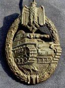 Боевой Знак Немецкого Танкиста «За Танковый Бой» в серебре (с подорванного паровоза) (в состоянии)