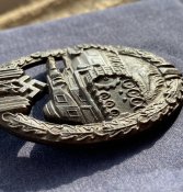 Боевой Знак Немецкого Танкиста «За Танковый Бой» в серебре (с подорванного паровоза) (в состоянии)