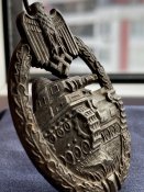 Боевой Знак Немецкого Танкиста «За Танковый Бой» в серебре (с подорванного паровоза) (в состоянии)
