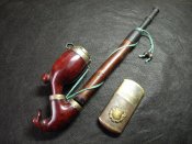 Курительная трубка "Bruyere garantie", зажигалка немецкого солдата.