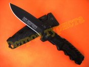 Нож складной Dark Operation с клипсой и отверстием для темляка