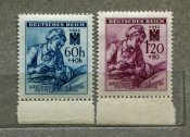 Почтовые марки протектората Богемия и Моравия (2 шт) Красный крест