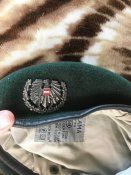 Берет Австрия с кокардой темно зеленый