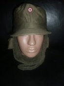 Шапка зимняя олива Bundesheer (Австрия). Ушанка-австрийка р.56 (лот №4)