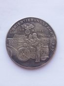 Медаль по ориентированию на моторизированных средствах 1937 год Третий Рейх копия посеребрение