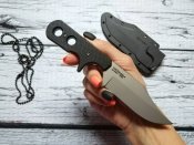 Нож с фиксированным клинком от компании Cold Steel. Модель Mini Tac Bowie (49HCF). Оригинал