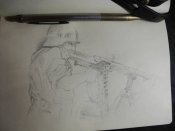 Вещи солдата Вермахта (скетчбук, карандаш, фото, письмо)