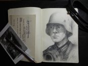 Вещи солдата Вермахта (скетчбук, карандаш, фото, письмо)