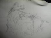 Вещи солдата Вермахта (скетчбук, карандаш, фото, письмо)