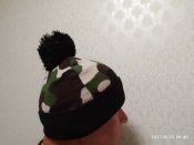 Шапка зимняя с элементами камуфляжа