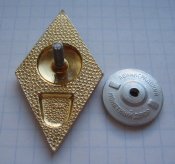 Ромб за окончание технического института СССР ЛМД л-м цельный