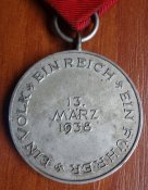 Памятная медаль 13 марта 1938 года (Аншлюс Австрии).