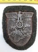 Нарукавный знак вермахта "Щит за Крым" (копия, Карл Вюрстер).