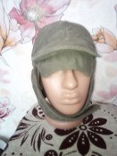 Шапка зимняя олива Bundeswehr. Шапка-ушанка Бундесвер р.58 (лот 3/3)