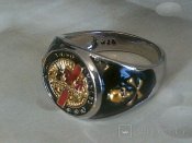 Крест и корона - кольцо разм.20