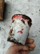 Антуражний казанок та кружка. Побиті усколками. З позицій РІА ПСВ.