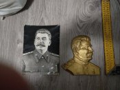 барельеф сталина латунь
