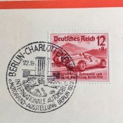 3- рейх. 1939 г. Спецгашение на Deutsche Bank. Международная авто- и мотовыставка в г. Берлине