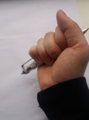 Тактическая шариковая ручка цвет серебристый
