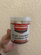 фетровые патчи Birchwood Casey для чистки муфты боевых упоров AR-15 (100 шт/уп)