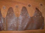 Кожаный подтулейник на немецкий шлем (2 шт.)
