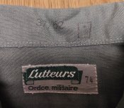 Рубашка армейская Lutteurs, размер 37/62, склад, 1974 г, армия ВС Швейцарии