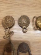 Фурнитура для  вахтенного ремня и подвесов для кортика ВМФ СССР.