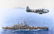 Воздушная разведка US NAVY на море.