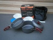 Набір посуду з анодованого алюмінію на 1-2 персони Tramp TRC-025